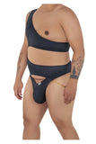 CandyMan Men's Underwear 99597X One Shoulder Bodysuit Color Black