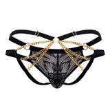 CandyMan Men's Underwear 99598 Lace and Chain Bikini Color Black