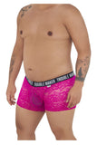 CandyMan Men's Underwear 99616X Trouble Maker Lace Trunks Color Pink