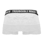 CandyMan 99616X Trouble Maker Lace Trunks Color White