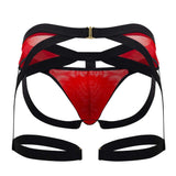 CandyMan Men's Underwear 99623 Garter Jockstrap Color Red
