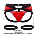 CandyMan Men's Underwear 99623 Garter Jockstrap Color Red
