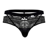 CandyMan Men's Underwear 99627 Lace Jockstrap Color Black