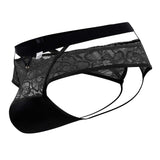 CandyMan Men's Underwear 99627 Lace Jockstrap Color Black