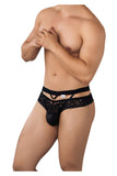 CandyMan Men's Underwear 99627 Lace Jockstrap Color Black