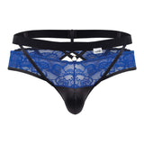 CandyMan Men's Underwear 99627 Lace Jockstrap Color Blue