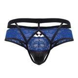 CandyMan Men's Underwear 99627 Lace Jockstrap Color Blue