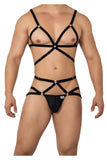 CandyMan Men's Underwear 99635 Harness Two Piece Set Color Black