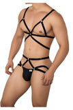 CandyMan Men's Underwear 99635 Harness Two Piece Set Color Black