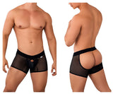 CandyMan Men's Underwear 99636 Mesh Trunks Color Black