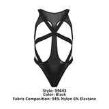 CandyMan Men's Underwear 99643 Mesh Bodysuit Color Black