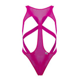 CandyMan Men's Underwear 99643 Mesh Bodysuit Color Hot Pink