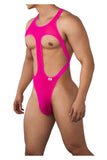 CandyMan Men's Underwear 99643 Mesh Bodysuit Color Hot Pink