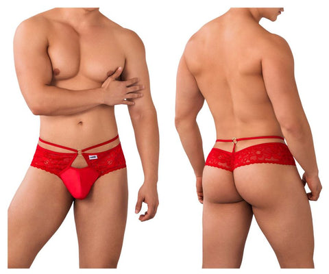 CandyMan 99647 Lace Thongs Color Red