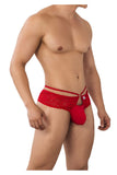 CandyMan Men's Underwear 99647 Lace Thongs Color Red