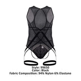 CandyMan Men's Underwear 99650 Mesh Bodysuit Color Black