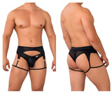 CandyMan Men's Underwear 99655 Garter Thongs Color Black