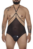 CandyMan Men's Underwear 99662X Tulle Bodysuit Color Black