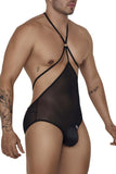CandyMan Men's Underwear 99662X Tulle Bodysuit Color Black