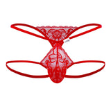CandyMan Men's Underwear 99668 Jock Thongs Color Red