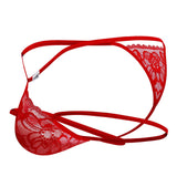 CandyMan Men's Underwear 99668 Jock Thongs Color Red