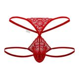 CandyMan Men's Underwear 99668 Jock Thongs Color Red