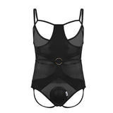 CandyMan 99670X Harness Bodysuit Color Black