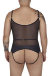 CandyMan 99670X Harness Bodysuit Color Black