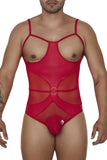 CandyMan Men's Underwear 99670 Harness Bodysuit Color Red
