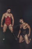 CandyMan Men's Underwear 99670 Harness Bodysuit Color Red