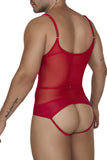 CandyMan Men's Underwear 99670 Harness Bodysuit Color Red