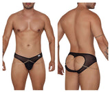 CandyMan Men's Underwear 99672X Chain Jock Briefs Color Black