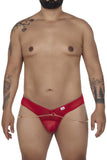CandyMan Men's Underwear 99672X Chain Jock Briefs Color Red