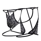 CandyMan Men's Underwear 99678 Garter Thongs Color Black