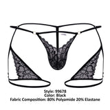 CandyMan Men's Underwear 99678 Garter Thongs Color Black