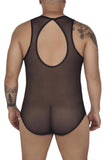 CandyMan Men's Underwear 99683X Tulle Bodysuit Color Black