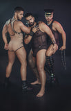 CandyMan Men's Underwear 99683X Tulle Bodysuit Color Black