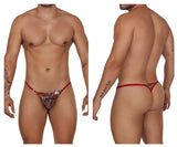 CandyMan Men's Underwear 99685 Lace Thongs Color Red-Print