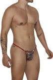 CandyMan Men's Underwear 99685 Lace Thongs Color Red-Print