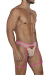 CandyMan 99687 Garter Jock Two Piece Set Color Beige-Neon