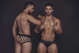 CandyMan Men's Underwear 99691 Cage Trunks Color Black