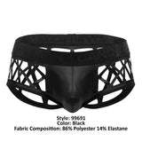 CandyMan Men's Underwear 99691 Cage Trunks Color Black