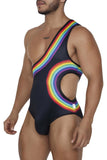 CandyMan 99702 Rainbow Bodysuit Color Black