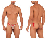 CandyMan Men's Underwear 99709 Micro Lace Jockstrap Color Beige-Red