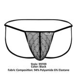 CandyMan Men's Underwear 99709 Micro Lace Jockstrap Color Black