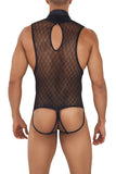 CandyMan Men's Underwear 99720 Work-N-Play Bodysuit Color Black