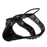CandyMan Men's Underwear 99721 Lace Jockstrap Color Black