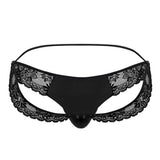 CandyMan Men's Underwear 99721 Lace Jockstrap Color Black
