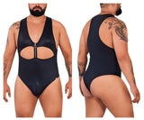 CandyMan Men's Underwear 99728X Work-N-Play Bodysuit Color Black