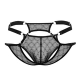 CandyMan Men's Underwear 99730 Lace Jockstrap Color Black